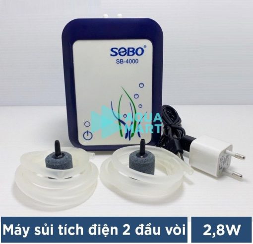 Máy sục sủi khí oxy tích điện Sobo SB-4000 3
